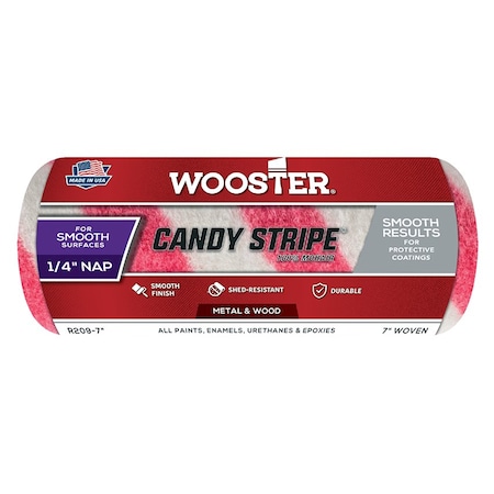 Wooster 7" Paint Roller Cover, 1/4" Nap Nap, Woven Mohair R763